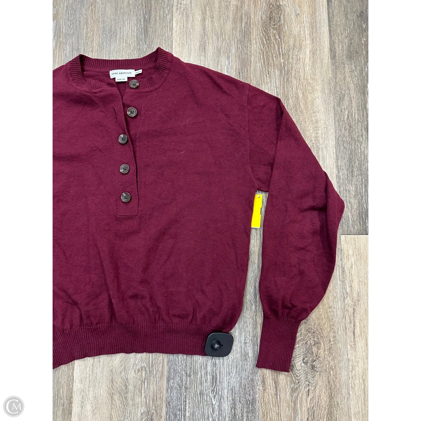 Sweater By Good American In Maroon, Size: Xs