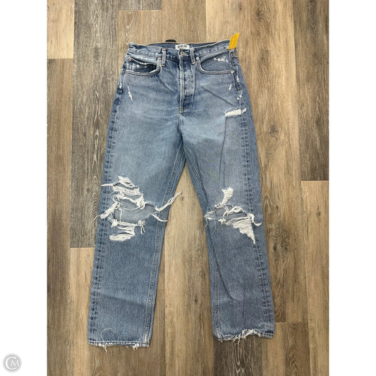 Jeans Straight By Agolde In Blue Denim, Size: 2