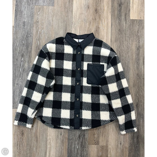 Jacket Faux Fur & Sherpa By Columbia In Black & Cream, Size: Xl