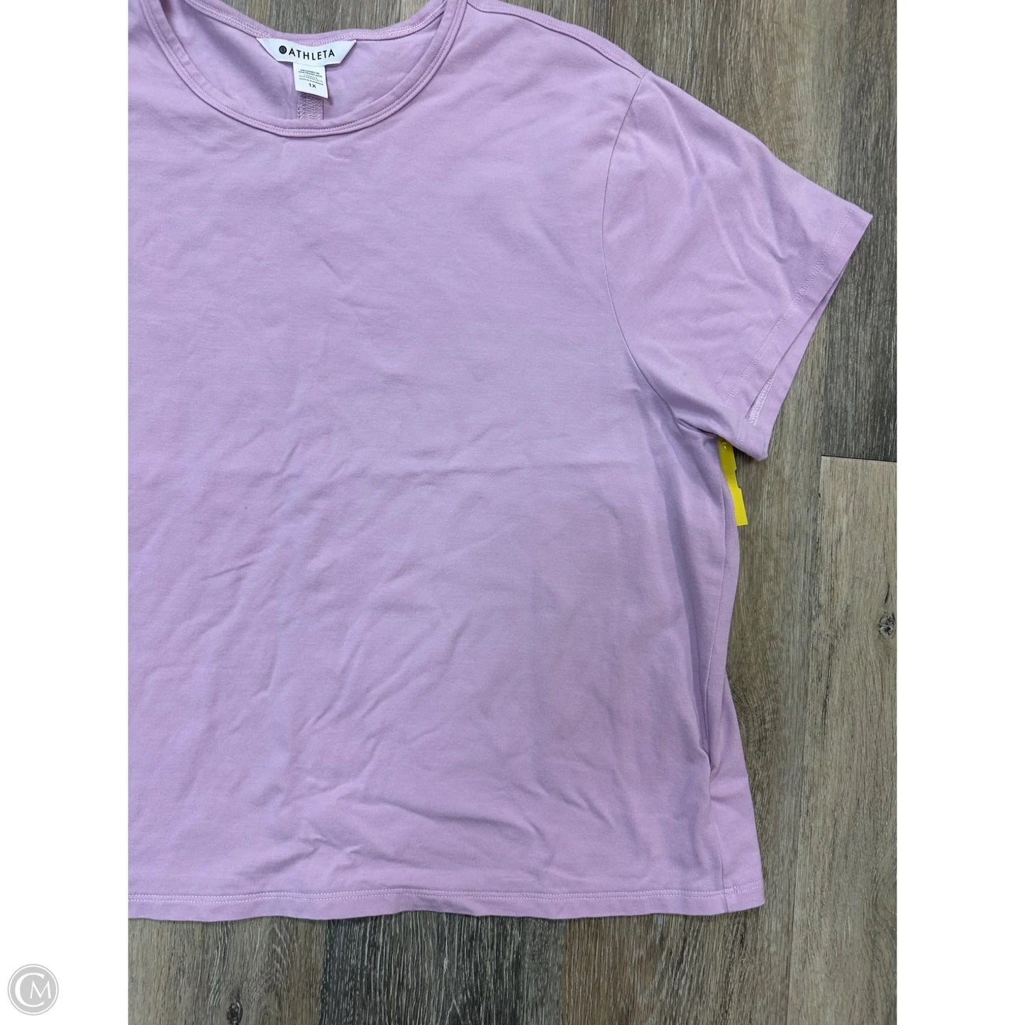 Athletic Top Short Sleeve By Athleta In Pink, Size: 1x