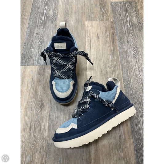 Shoes Sneakers By Ugg In Blue & White, Size: 10