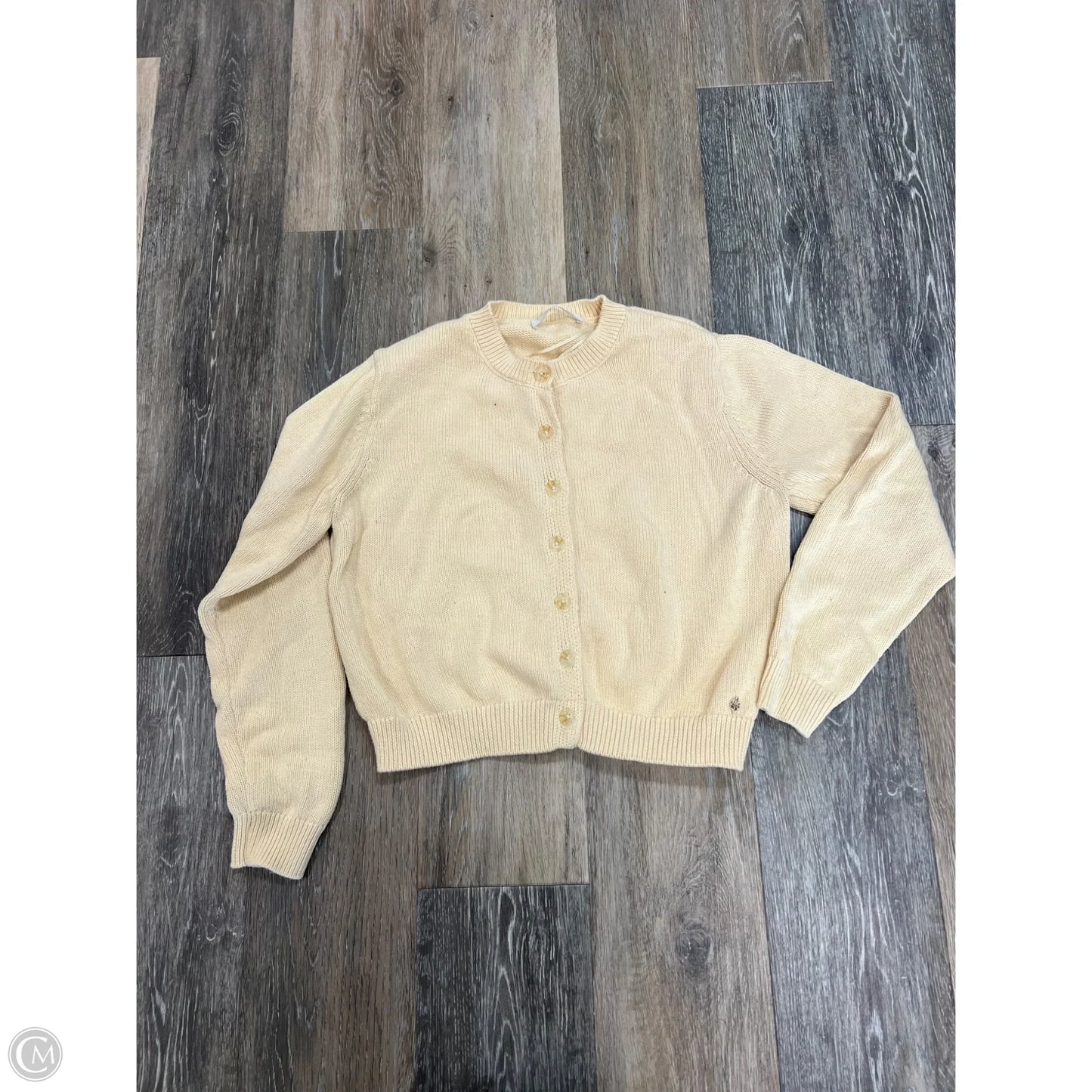 Sweater Cardigan By Stradivarius In Yellow, Size: S