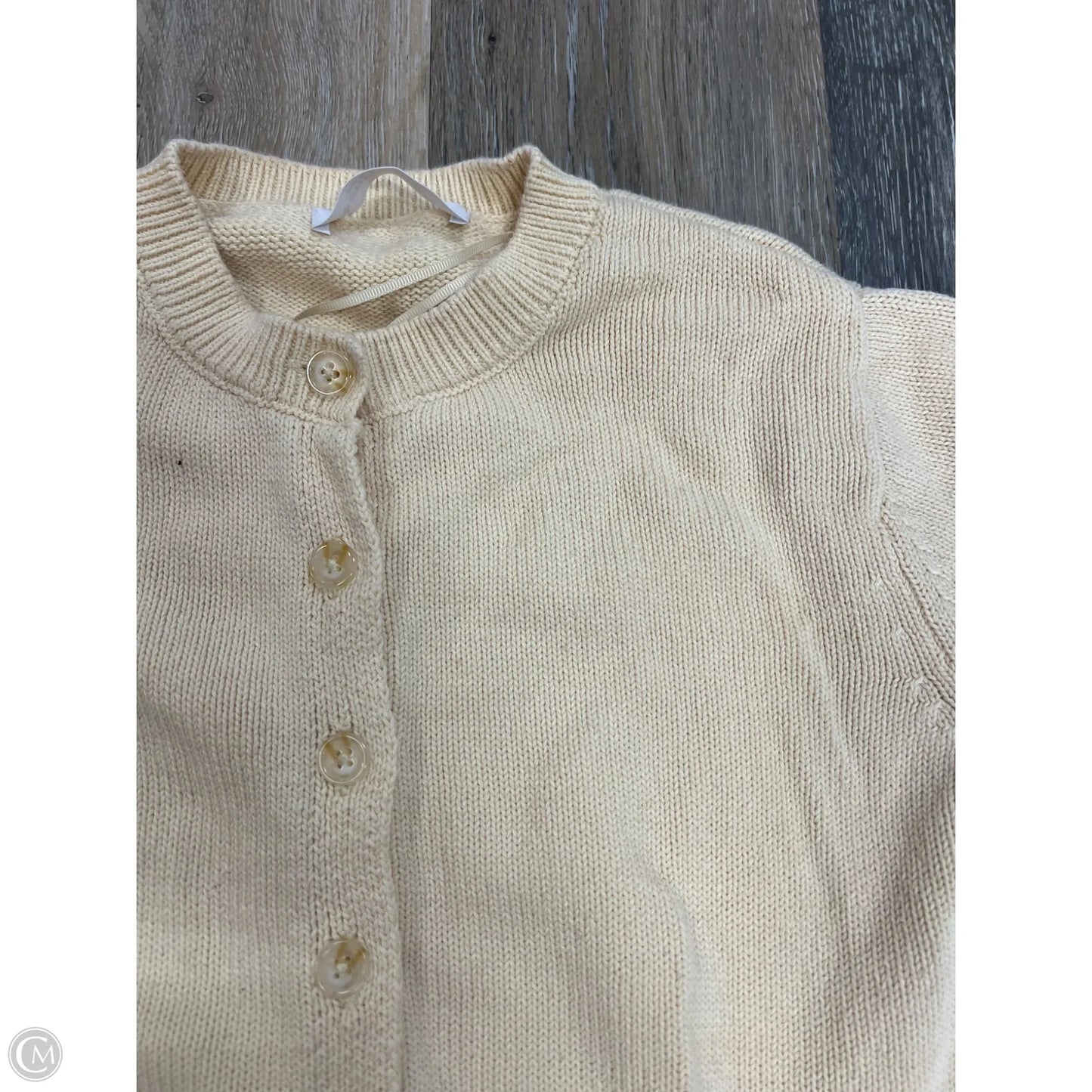 Sweater Cardigan By Stradivarius In Yellow, Size: S