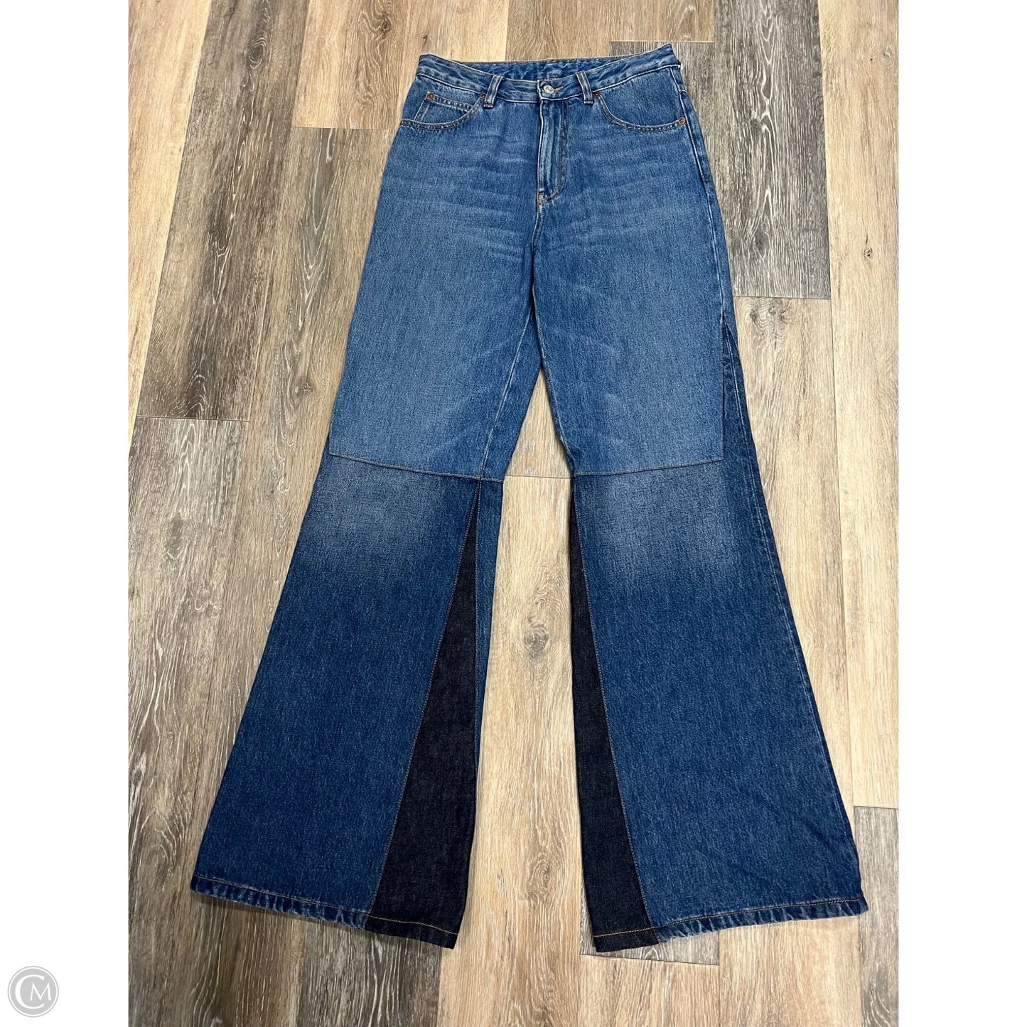 Jeans Flared By Victoria Beckham In Blue Denim, Size: 2/26