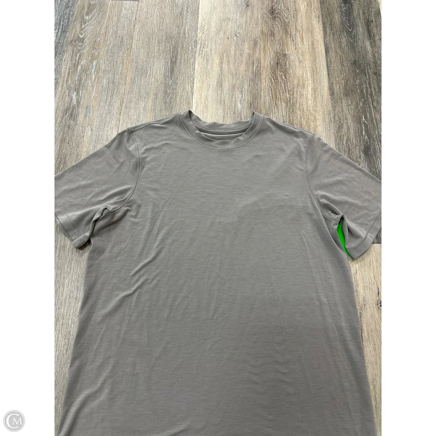 Athletic Top Short Sleeve By Lululemon In Tan, Size: S