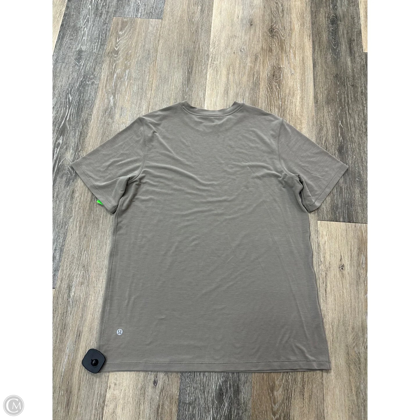 Athletic Top Short Sleeve By Lululemon In Tan, Size: S