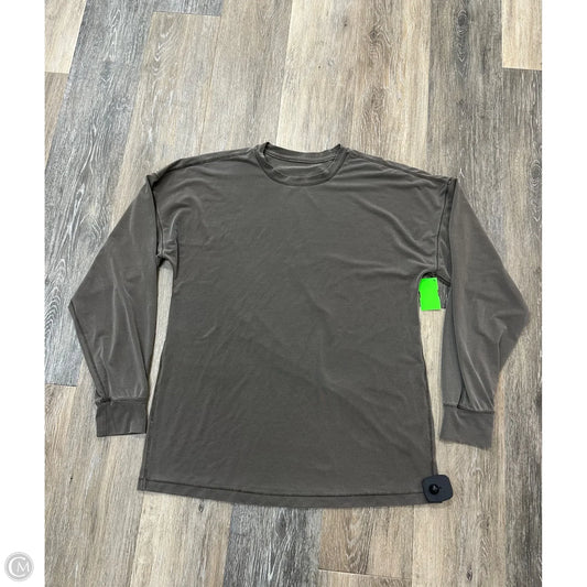 Athletic Top Long Sleeve Crewneck By Lululemon In Brown, Size: S