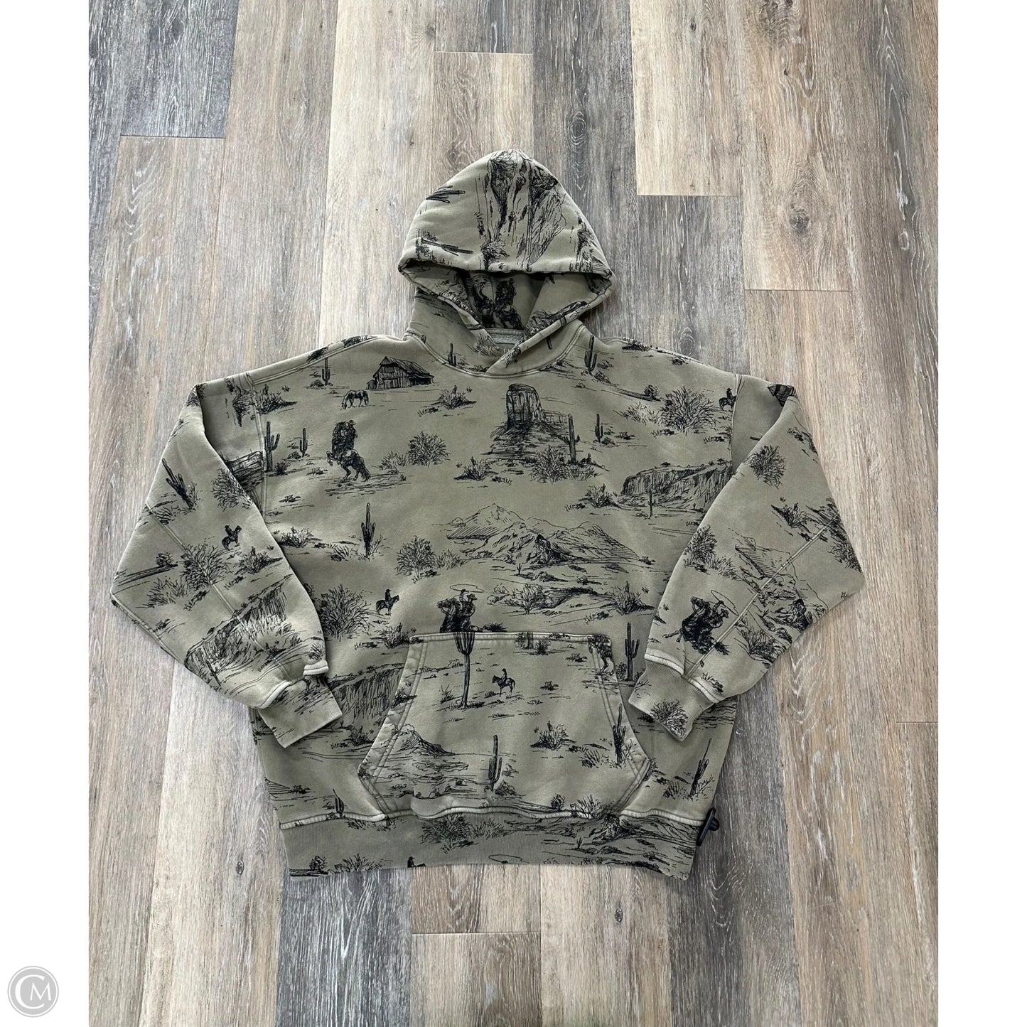 Sweatshirt Hoodie By Abercrombie And Fitch In Green, Size: Xl