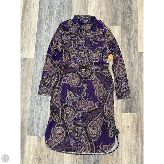 Dress Casual Maxi By Lauren By Ralph Lauren In Purple, Size: 2x