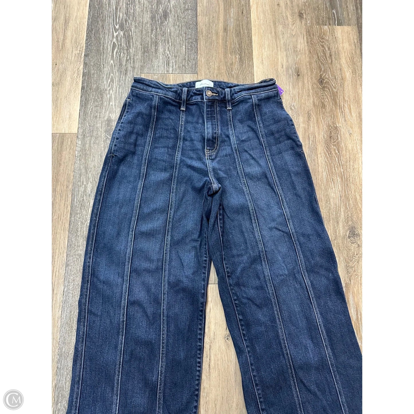 Jeans Wide Leg By Kancan In Blue Denim, Size: 10