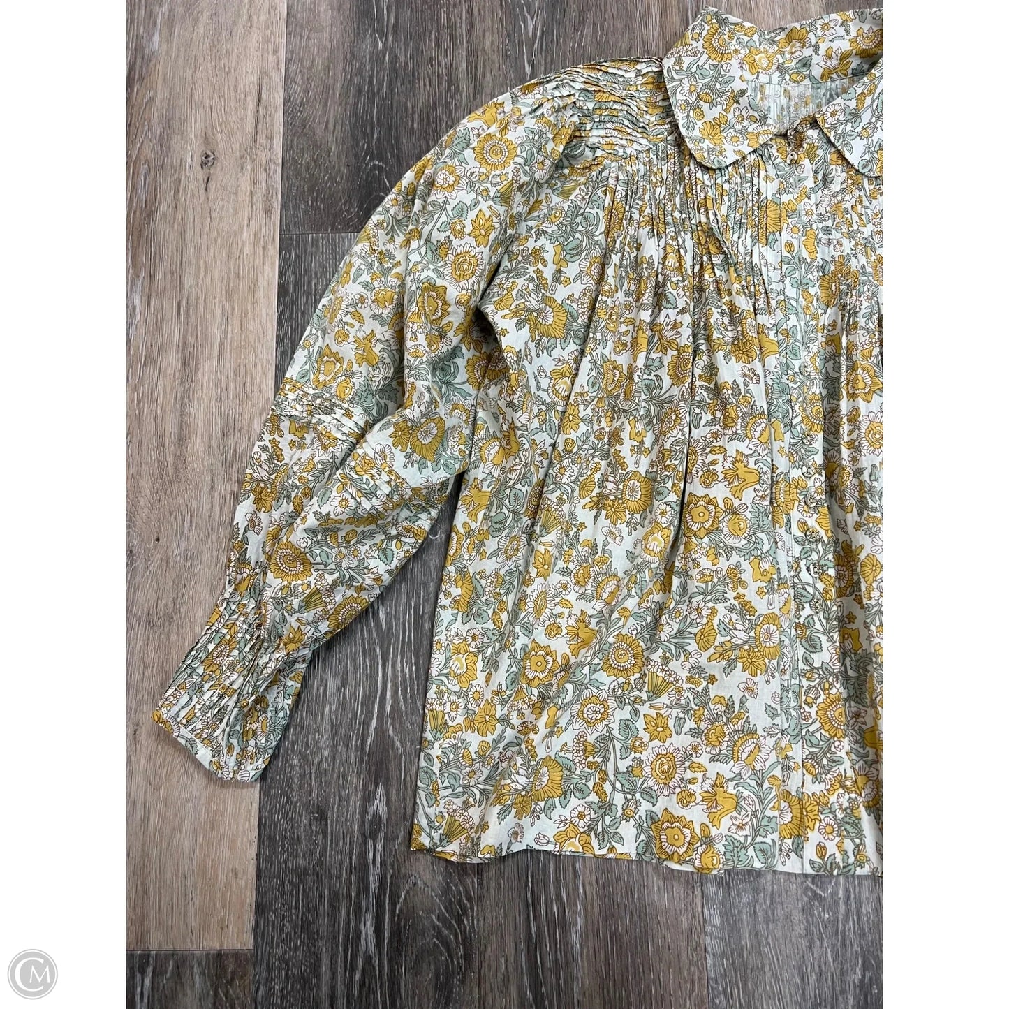 Blouse Long Sleeve By Mirth In Floral Print, Size: M