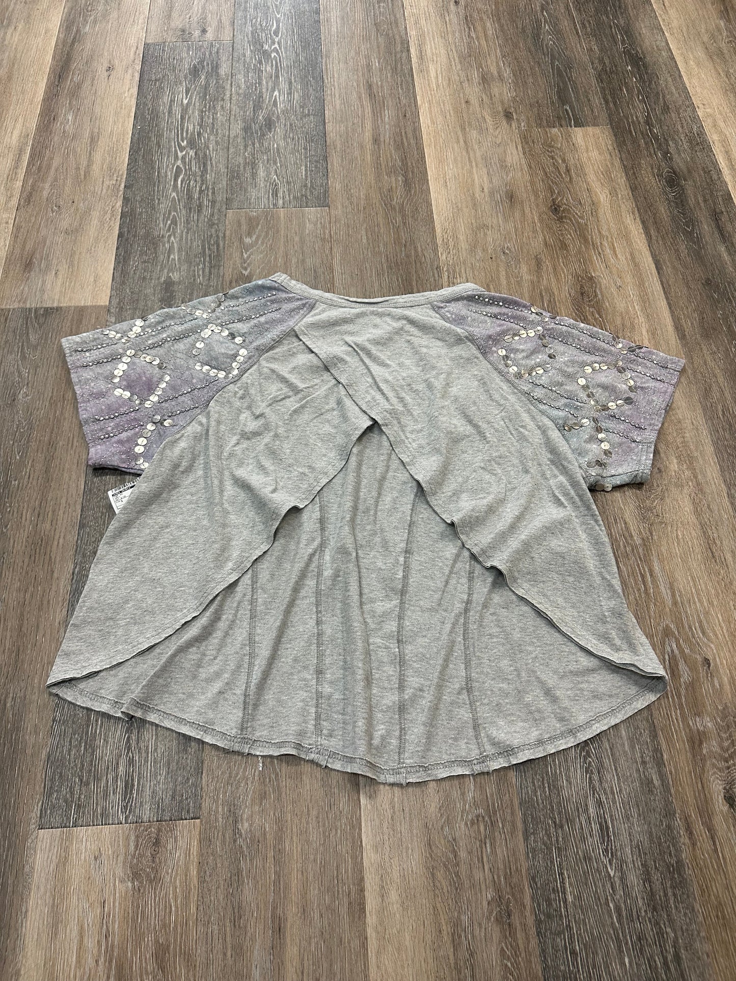 Grey Top Short Sleeve Free People, Size S