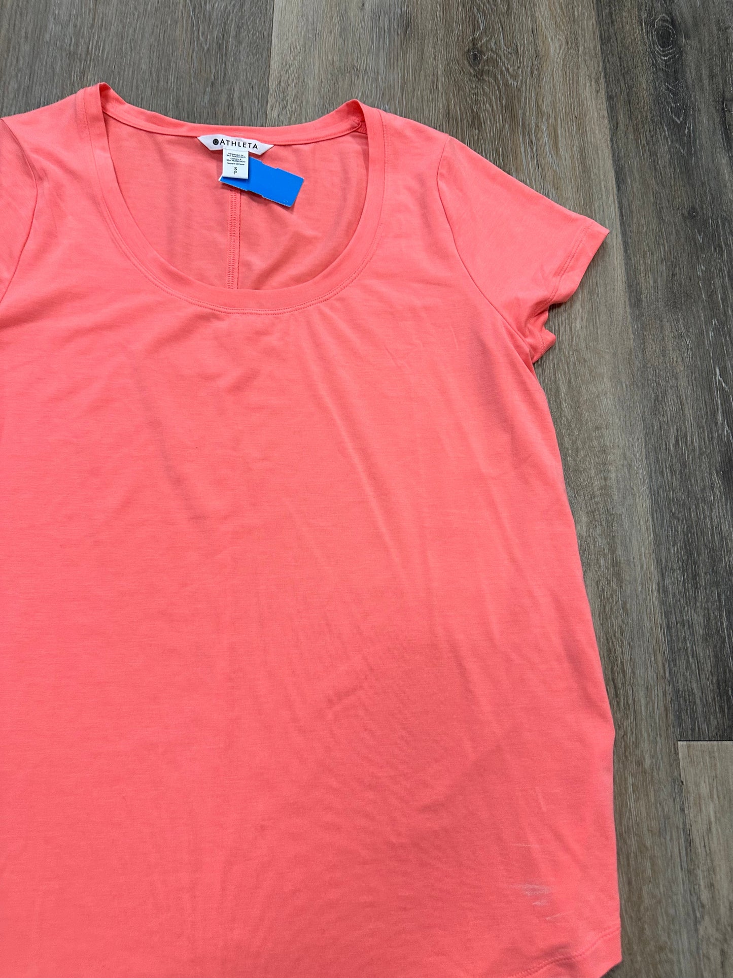 Athletic Top Short Sleeve By Athleta In Orange, Size: S