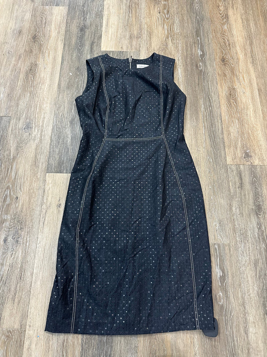 Dress Work By Calvin Klein In Blue Denim, Size: 6