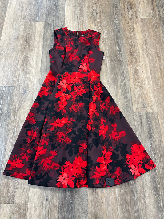 Dress Work By Calvin Klein In Red, Size: 4