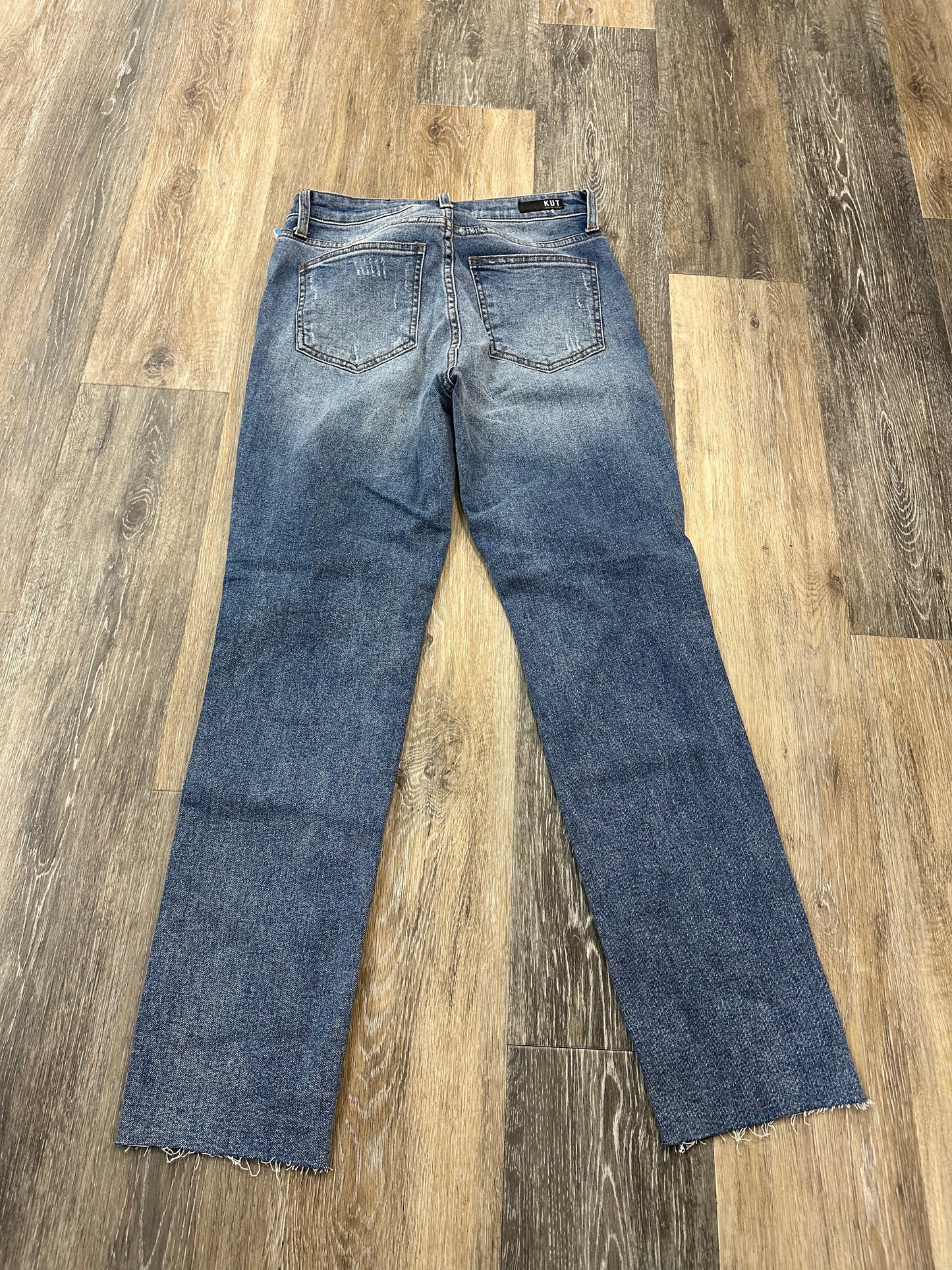 Jeans Straight By Kut In Blue Denim, Size: 0