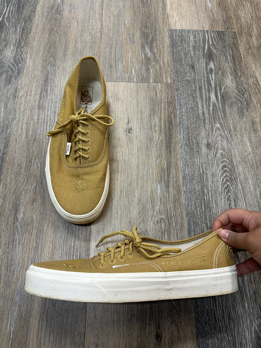 Shoes Athletic By Vans In Yellow, Size: 10