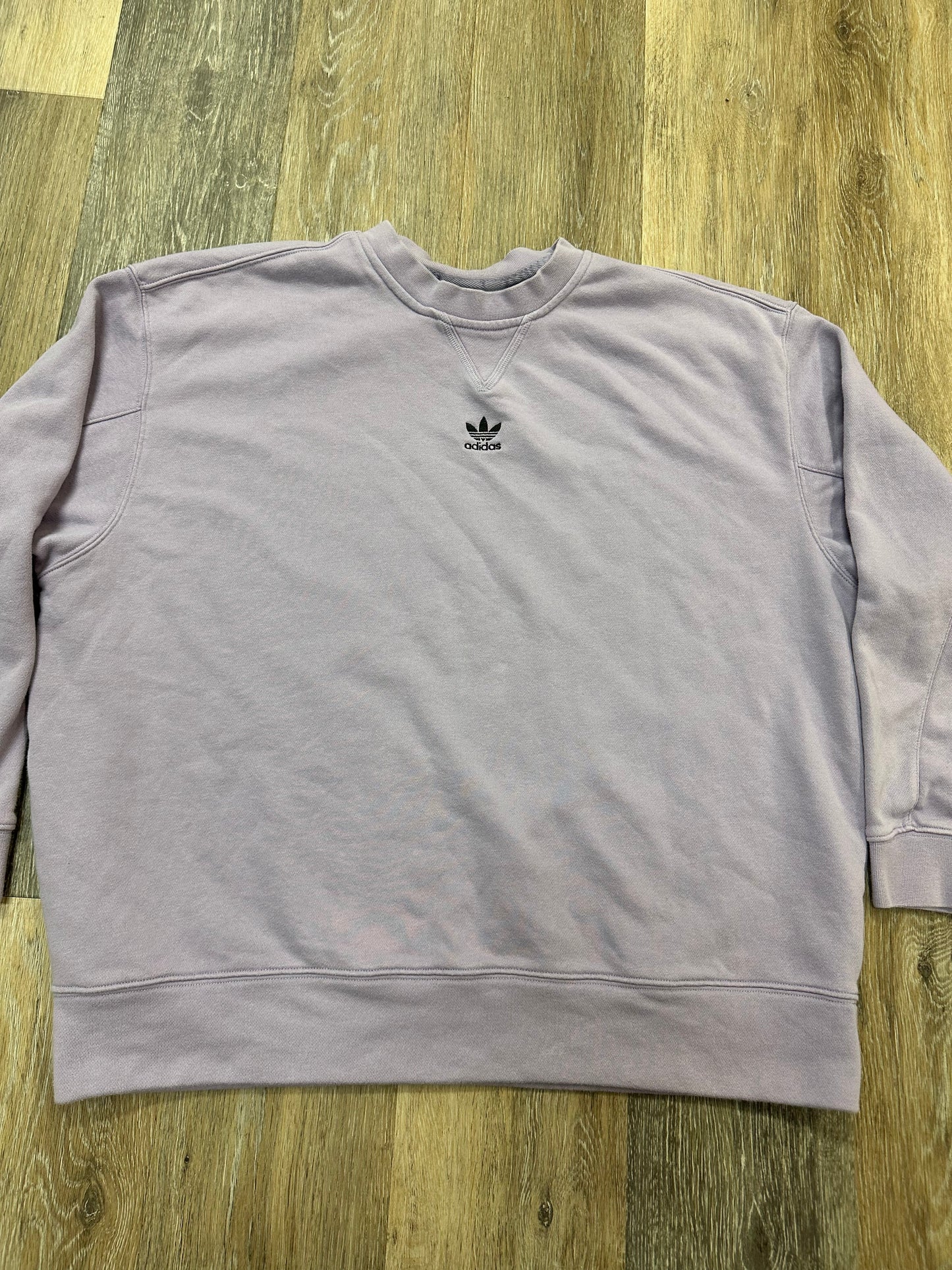 Athletic Sweatshirt Crewneck By Adidas In Purple, Size: S