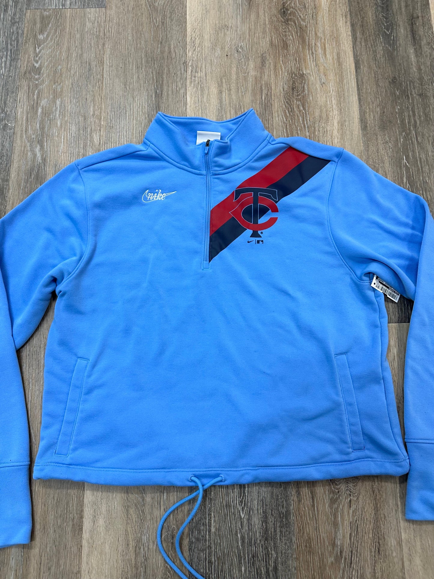 Athletic Sweatshirt Crewneck By Nike Apparel In Blue, Size: L