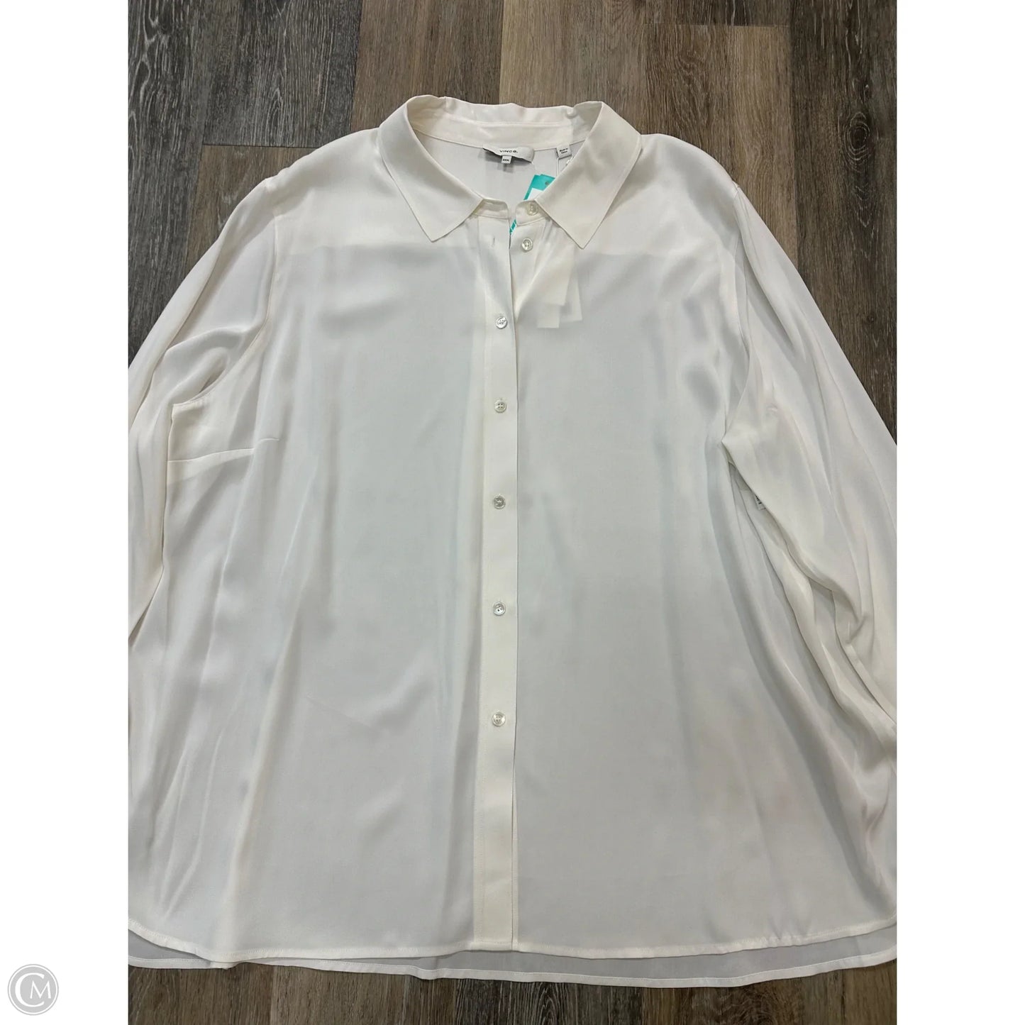 Blouse Long Sleeve By Vince In White, Size: 3x