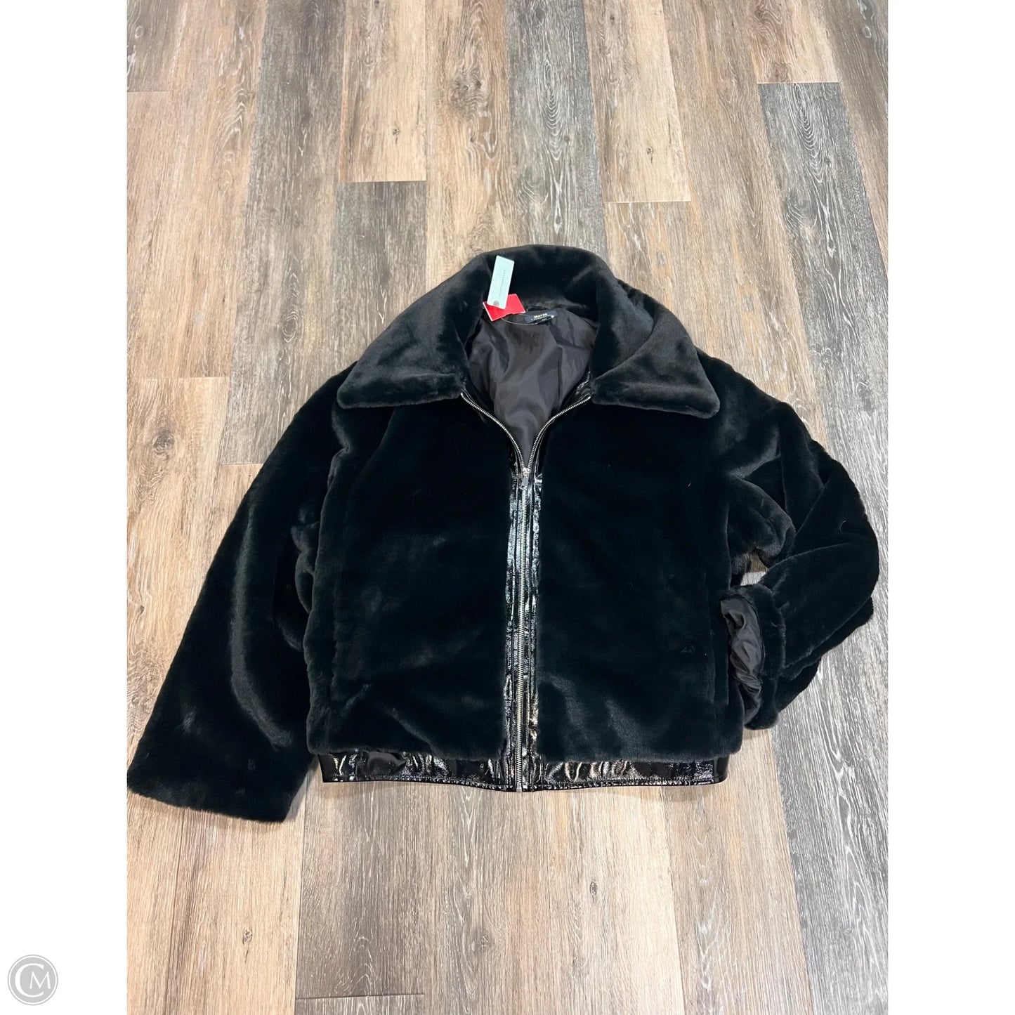 Jacket Faux Fur & Sherpa By Maeve In Black, Size: 3x