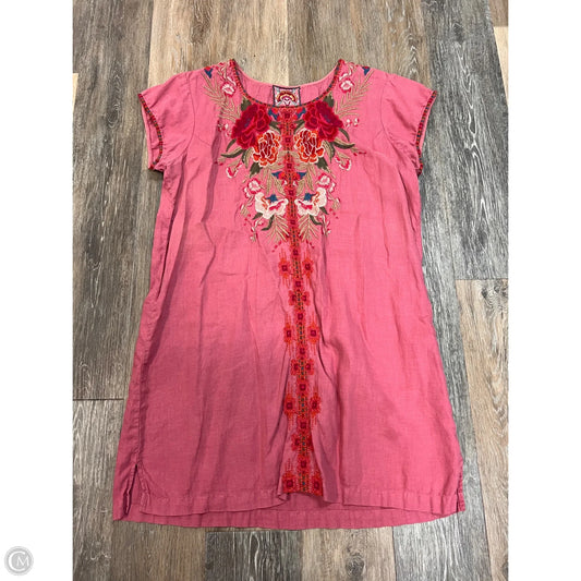 Dress Casual Short By Johnny Was In Pink, Size: L