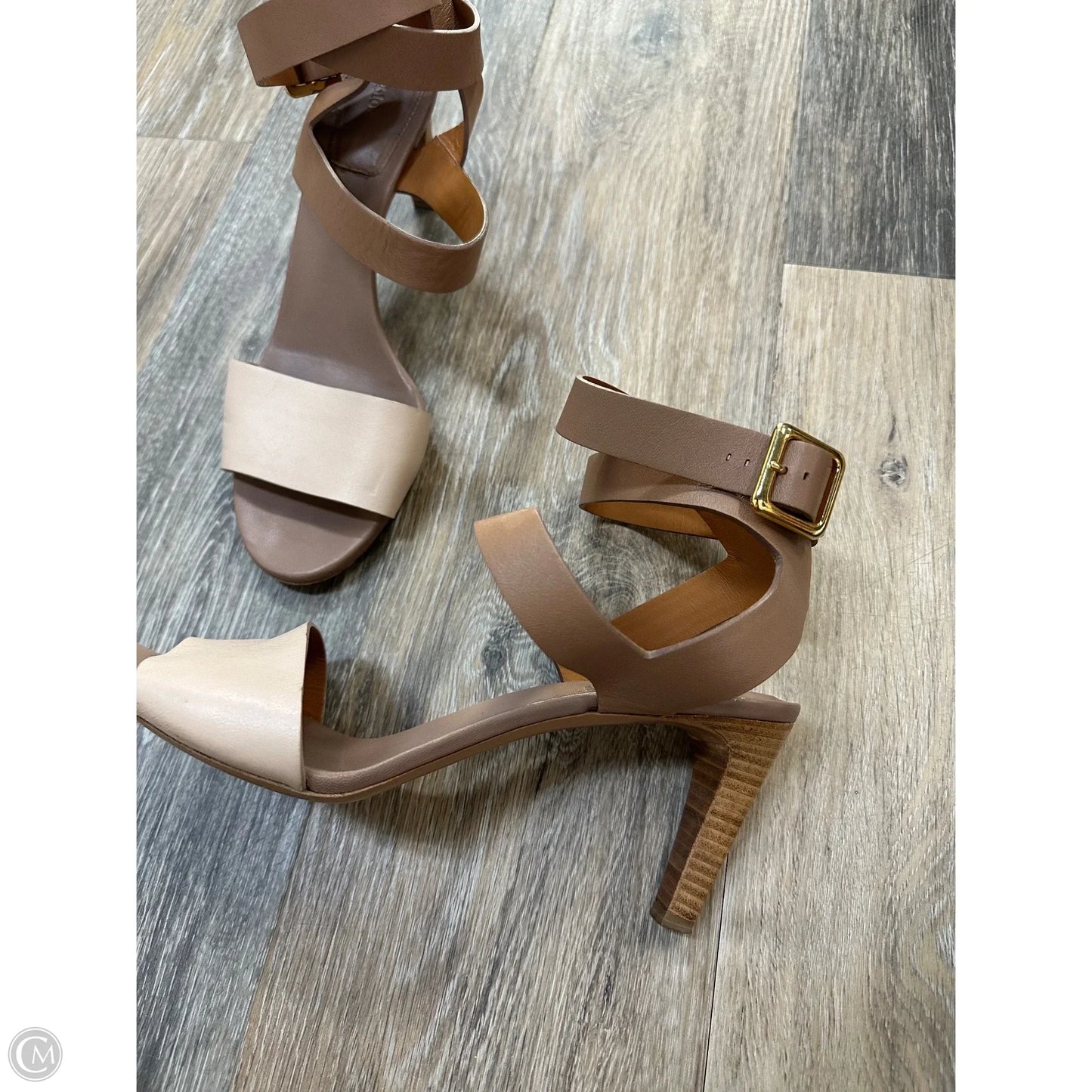 Sandals Luxury Designer By Chloe In Tan, Size: 9