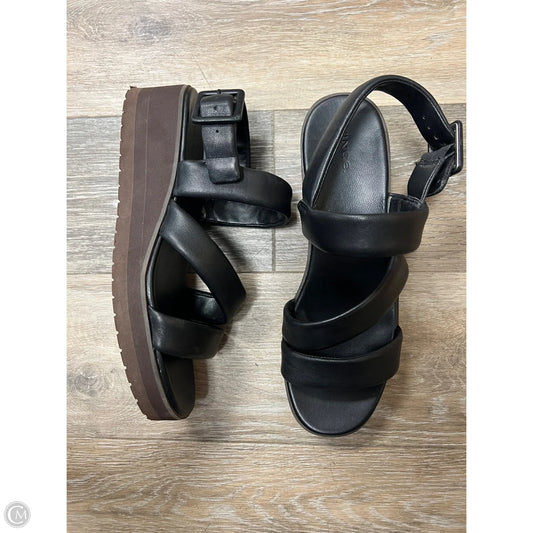 Sandals Heels Platform By Vince In Black, Size: 10