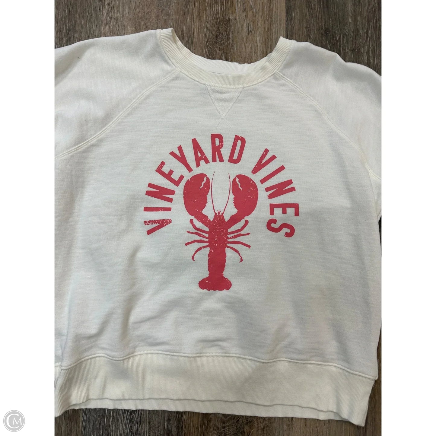 Sweatshirt Crewneck By Vineyard Vines In Cream, Size: L