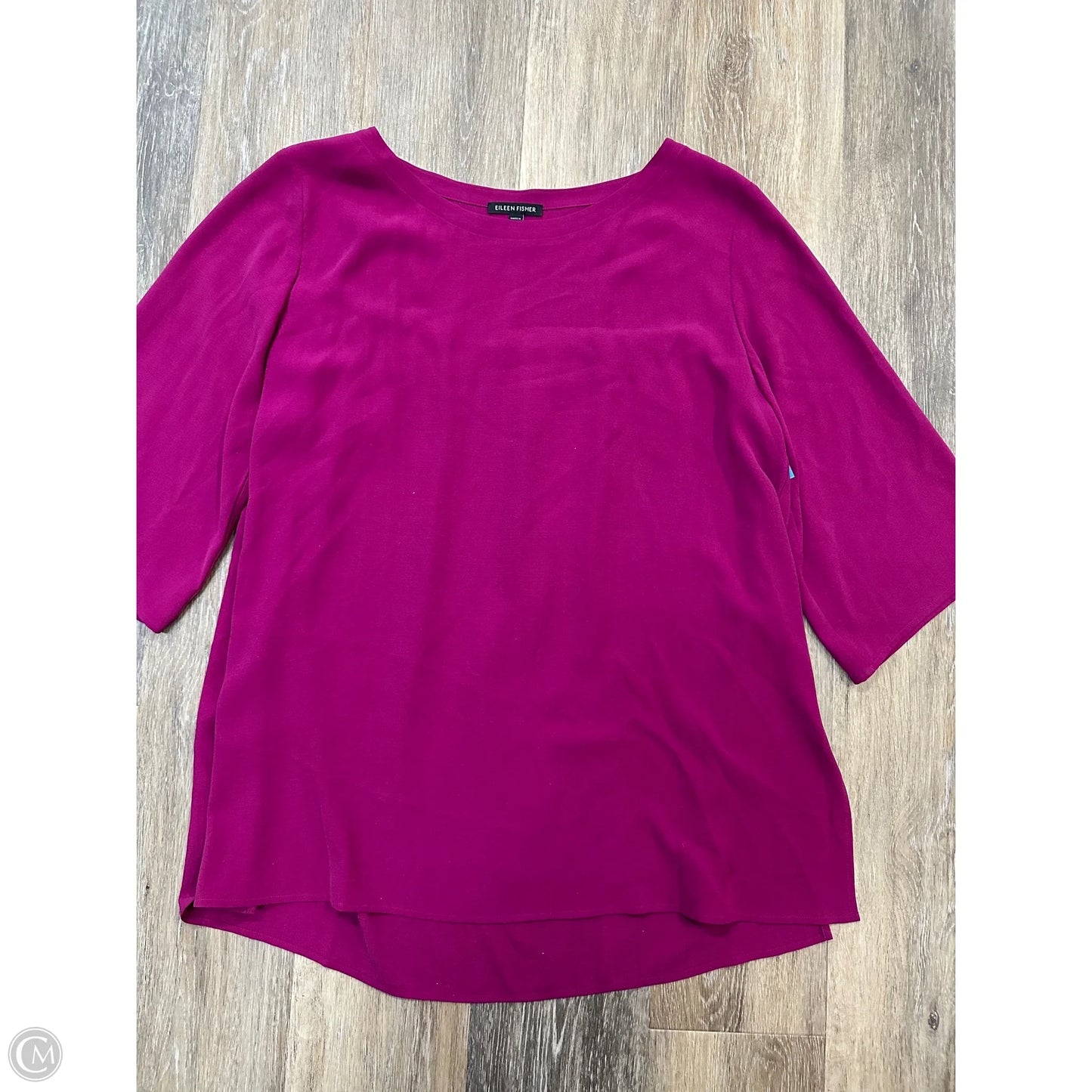 Blouse Long Sleeve By Eileen Fisher In Pink, Size: M