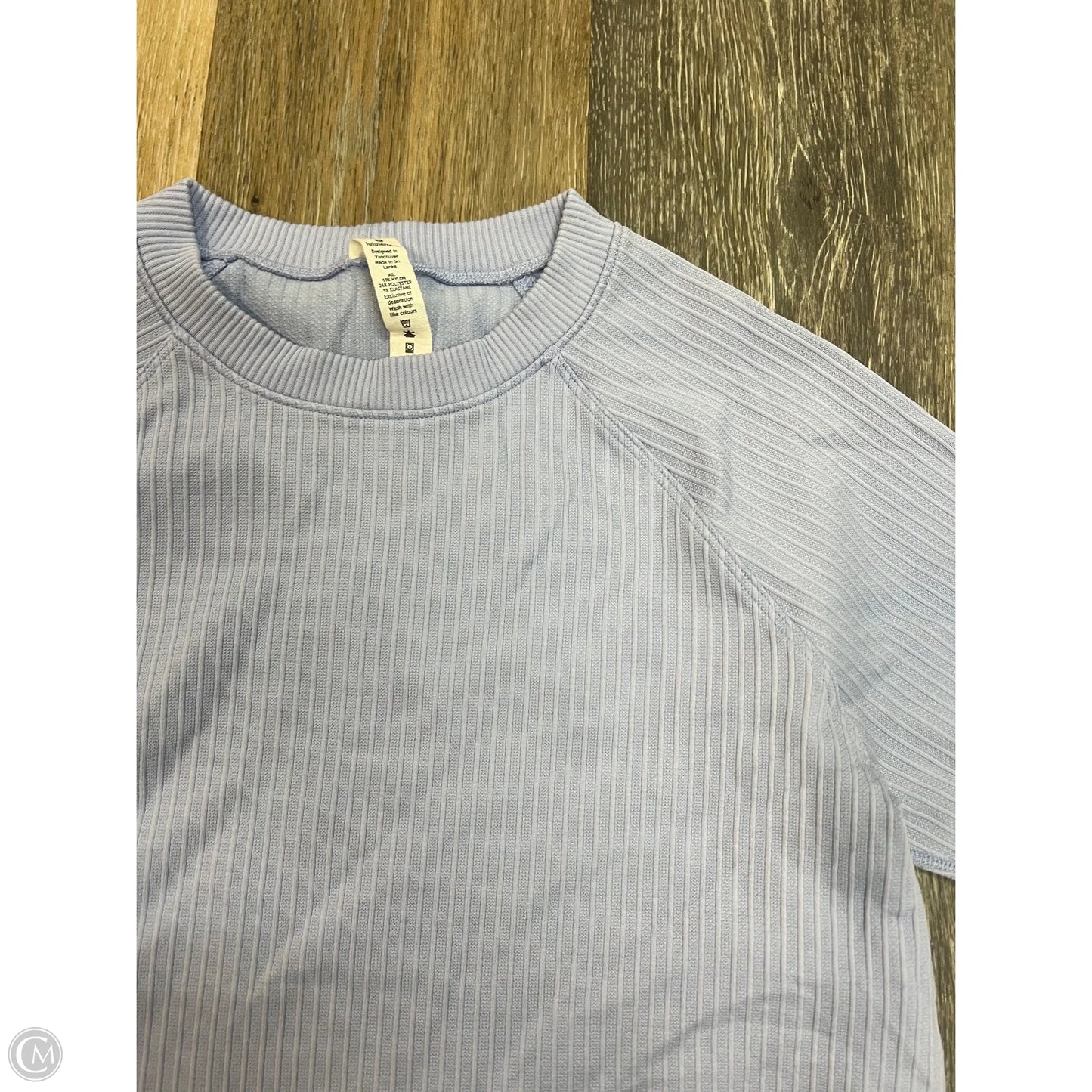 Athletic Top Long Sleeve Crewneck By Lululemon In Purple, Size: 8