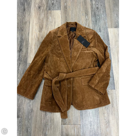 Jacket Leather By Zara In Brown, Size: Xs