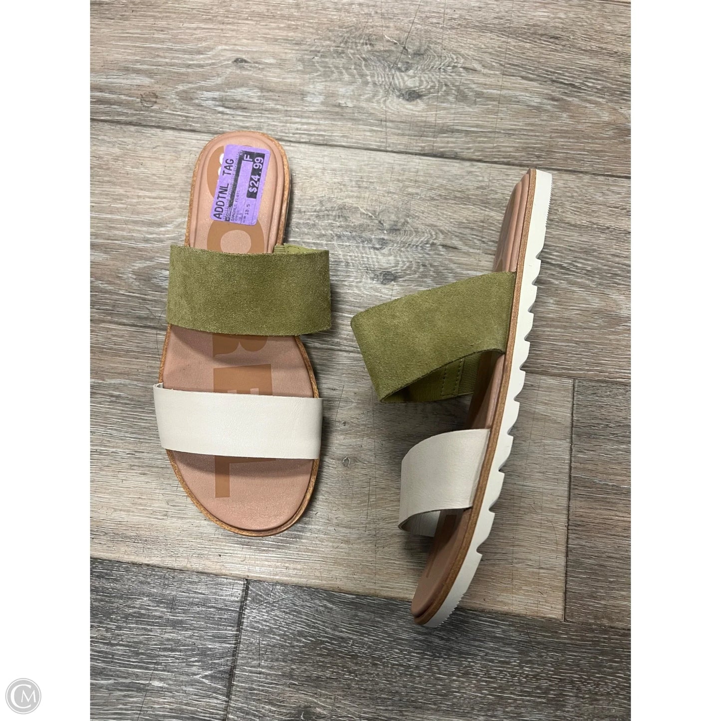 Sandals Flats By Sorel In Green, Size: 10.5