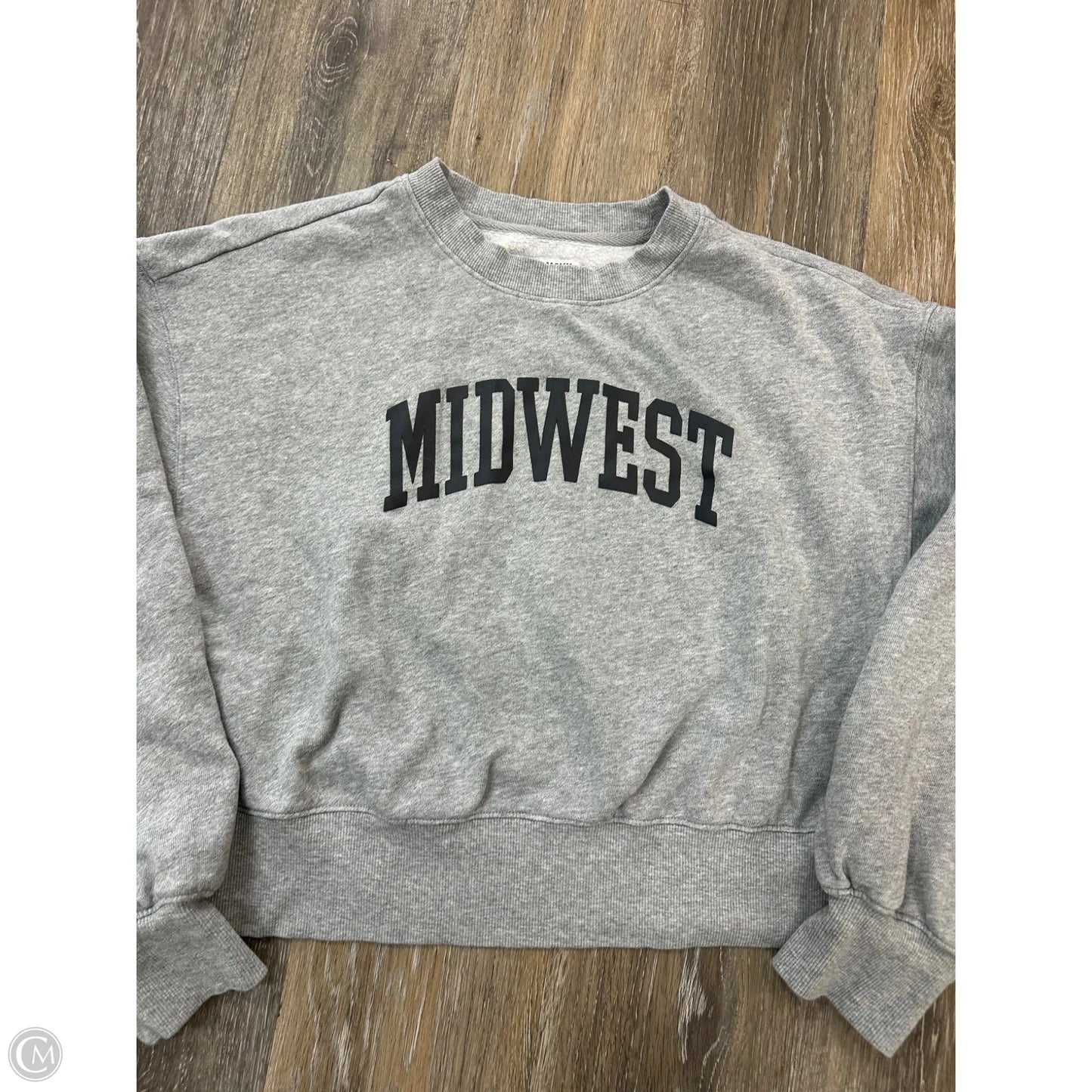 Sweatshirt Crewneck By Old Navy In Grey, Size: S