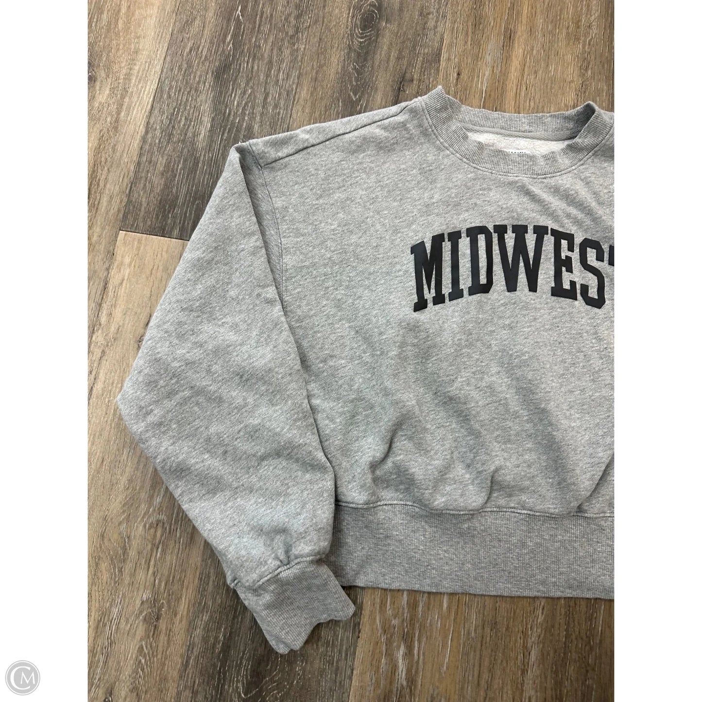 Sweatshirt Crewneck By Old Navy In Grey, Size: S