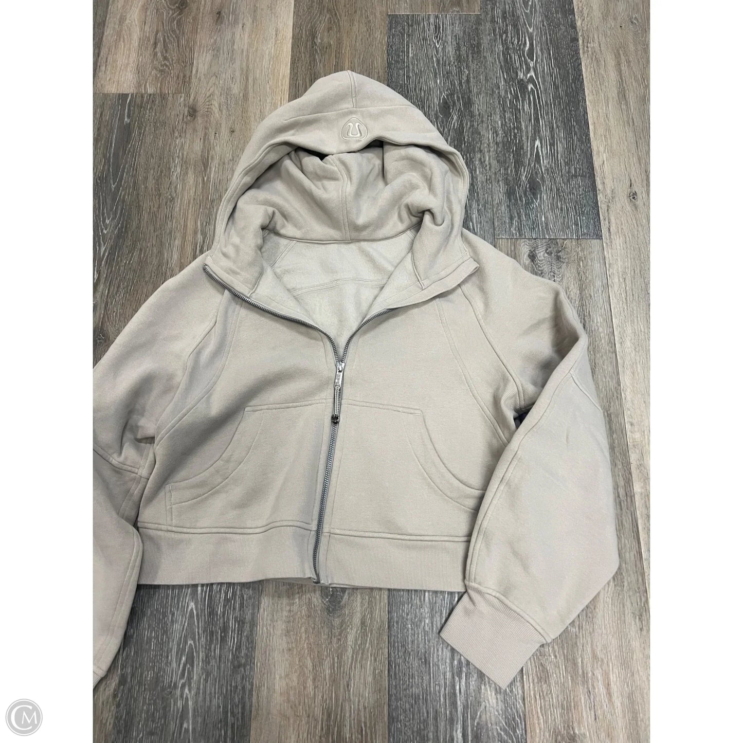 Athletic Sweatshirt Hoodie By Lululemon In Tan, Size: Xs/S