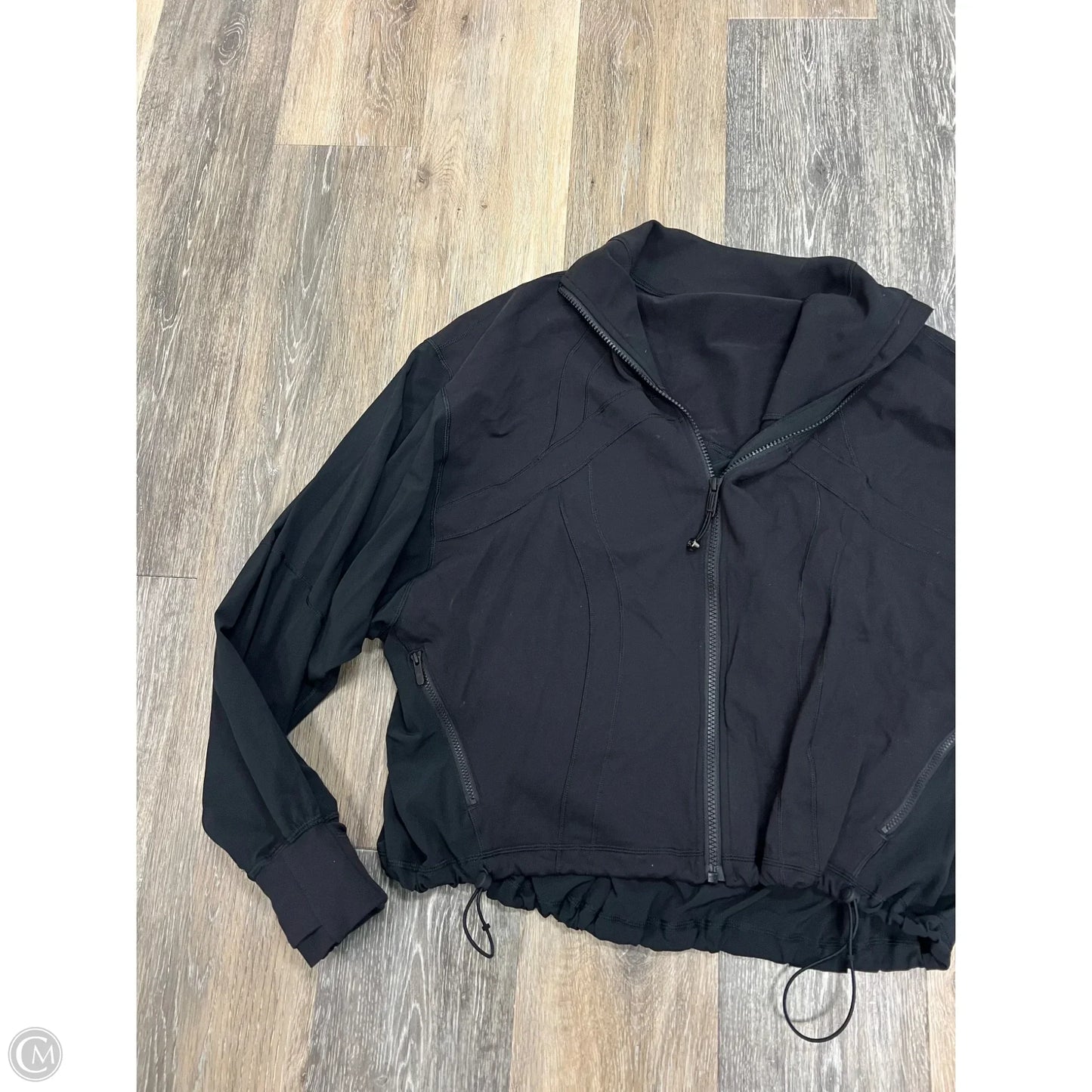 Athletic Jacket By Lululemon In Black, Size: 4