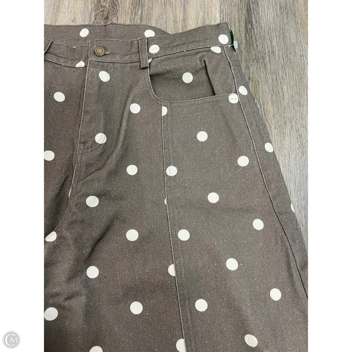 Jeans Wide Leg By Everyday Chic In Brown, Size: L