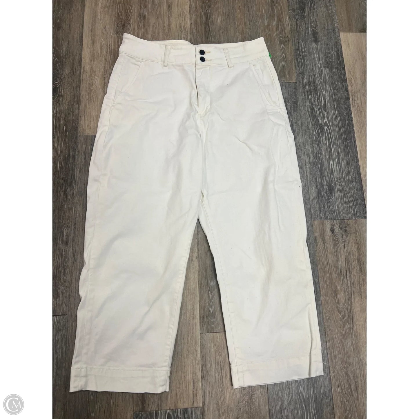 Jeans Wide Leg By Micas In White Denim, Size: 12/31