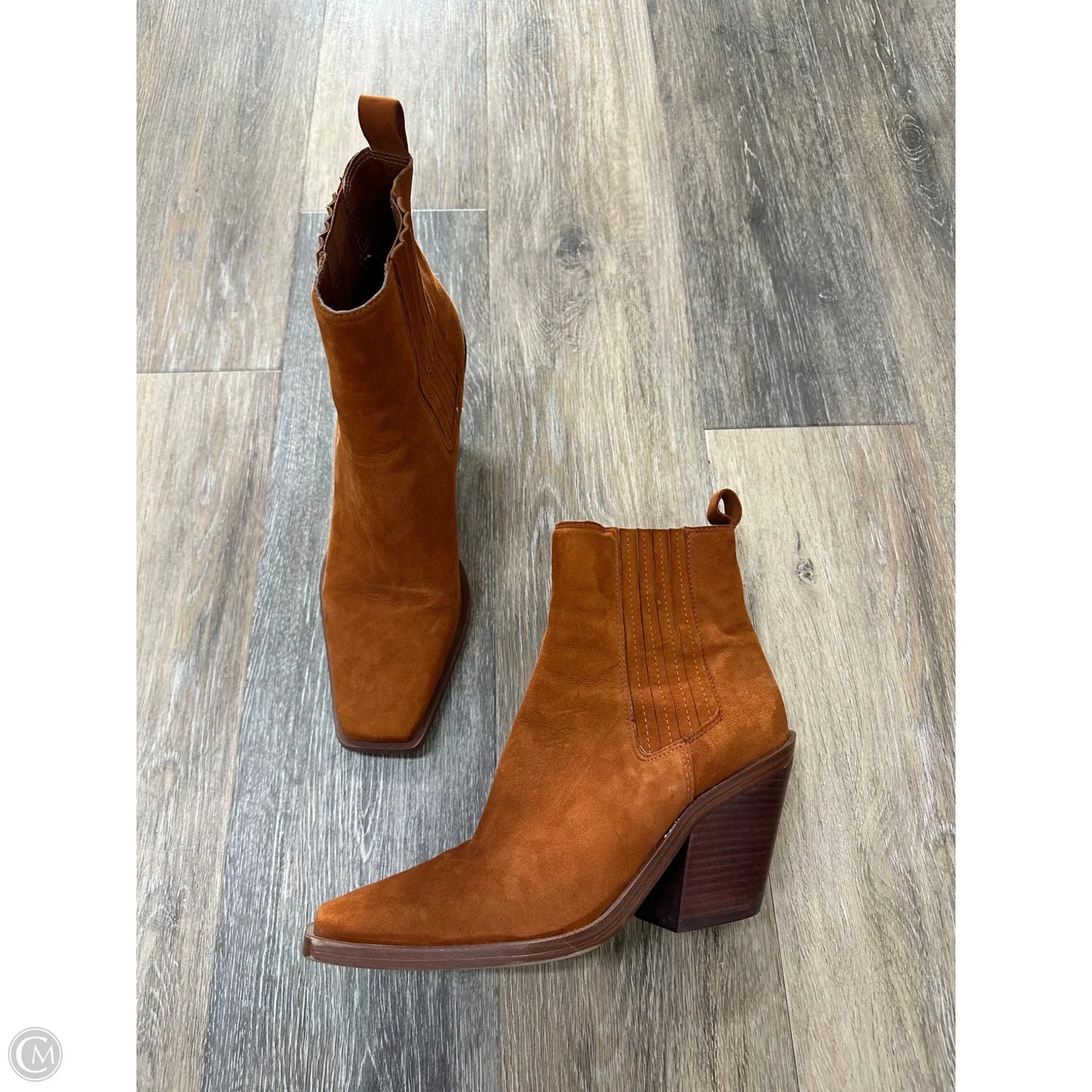 Boots Ankle Heels By Vince Camuto In Orange, Size: 9.5