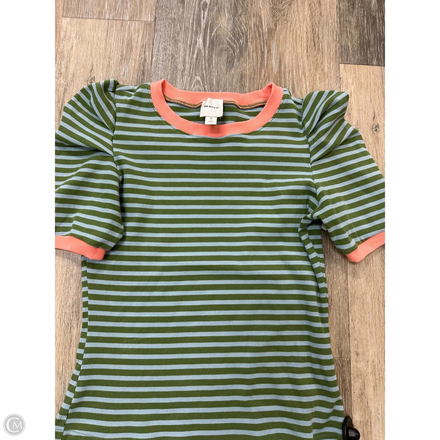 Top Short Sleeve By Maeve In Green, Size: S