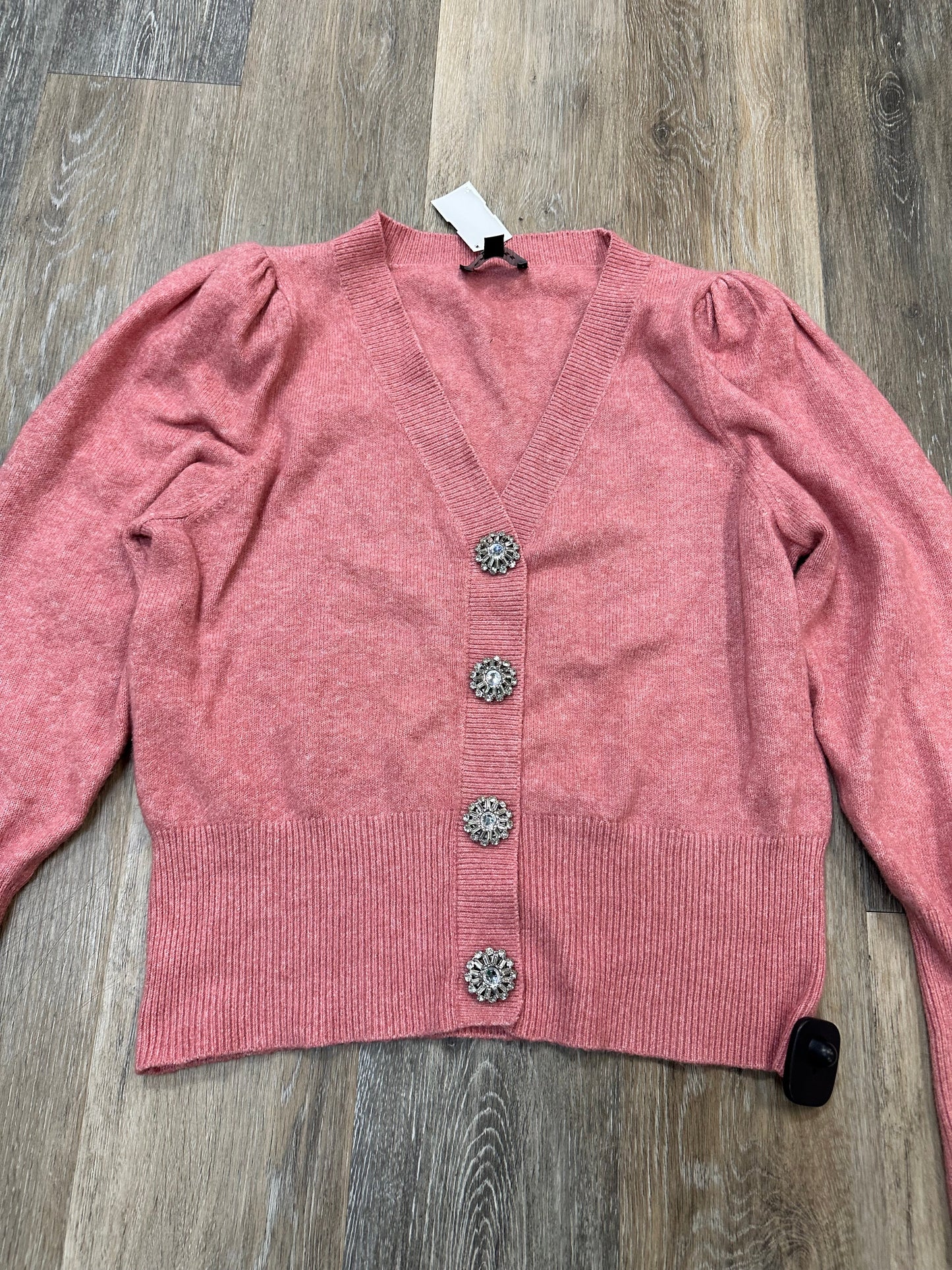 Sweater Cardigan By Express In Pink, Size: M