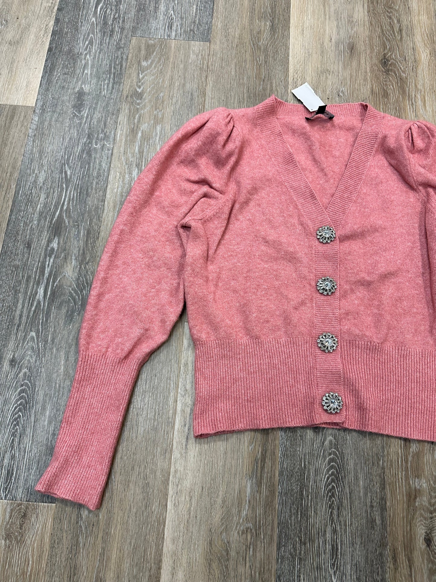 Sweater Cardigan By Express In Pink, Size: M