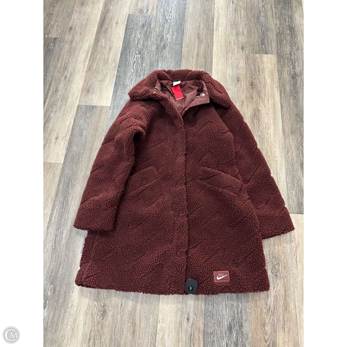 Coat Faux Fur & Sherpa By Nike Apparel In Brown, Size: S
