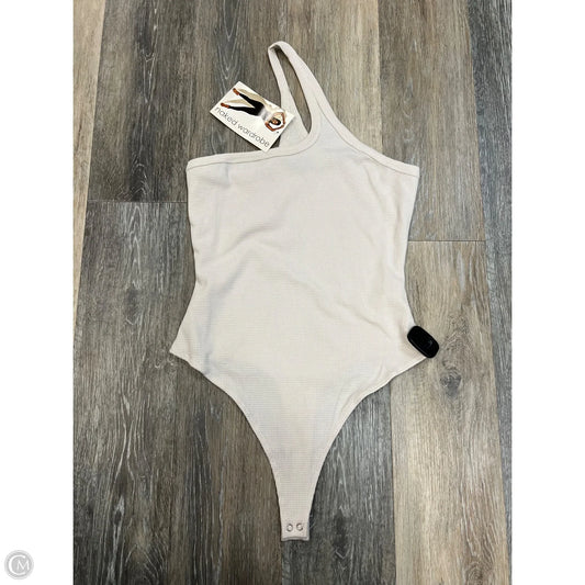 Bodysuit By Naked Wardrobe In Cream, Size: L