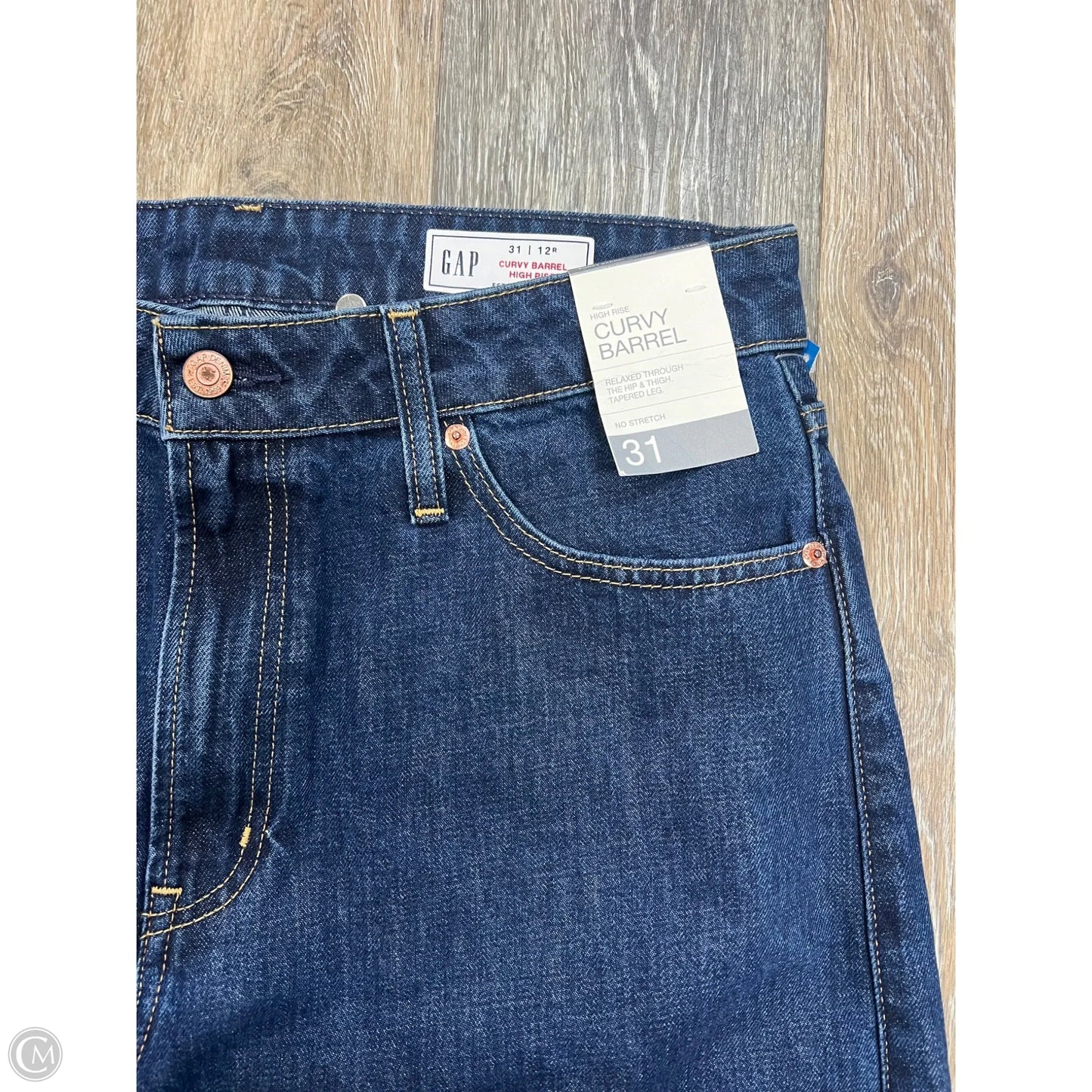 -Jeans Wide Leg By Gap In Blue Denim, Size: 12/31