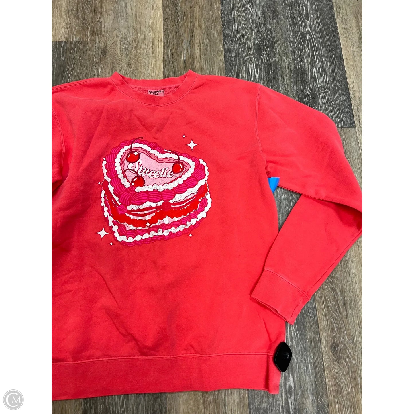 Sweatshirt Crewneck By Living Fully In Coral, Size: M