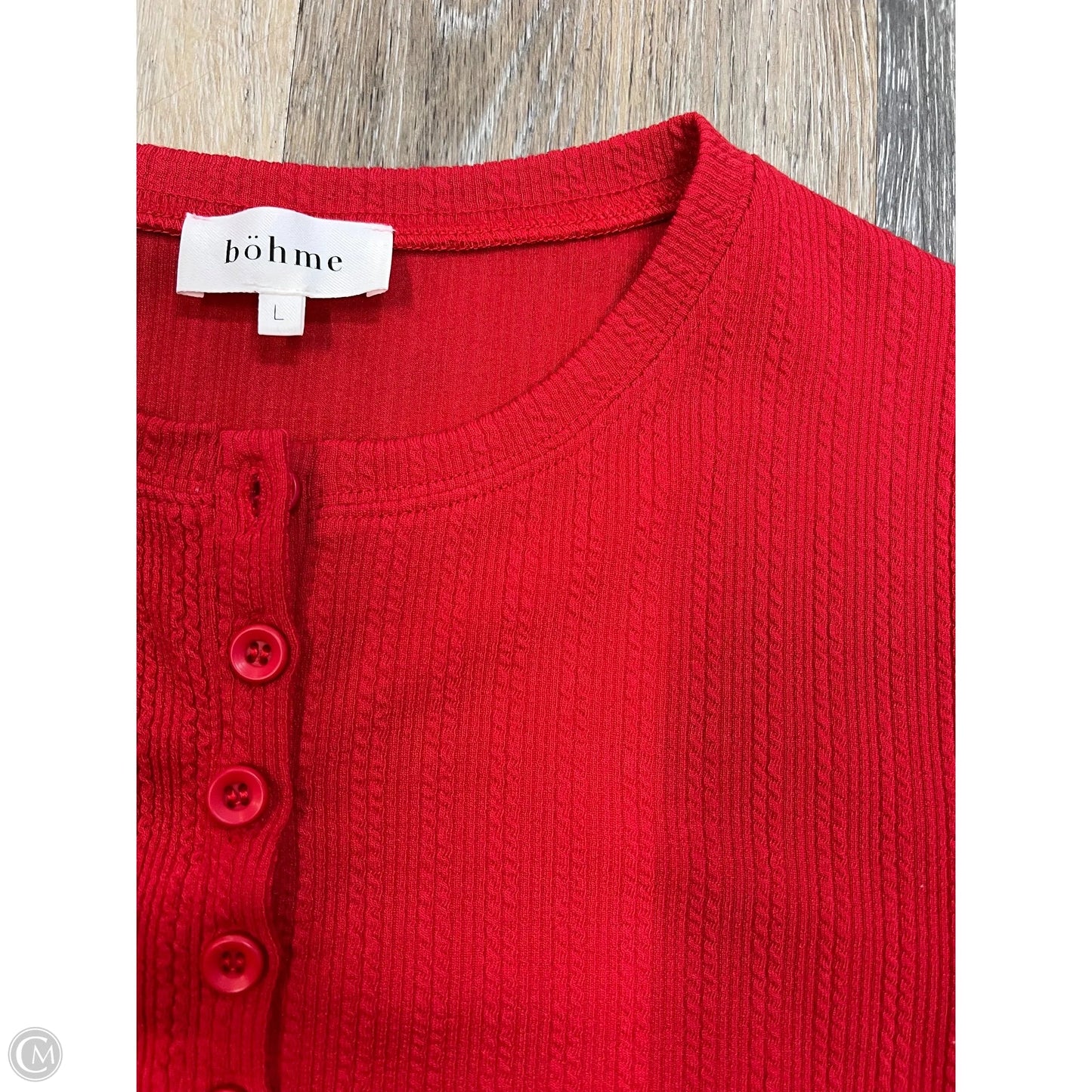 Sweater Cardigan By Bohme In Red, Size: L