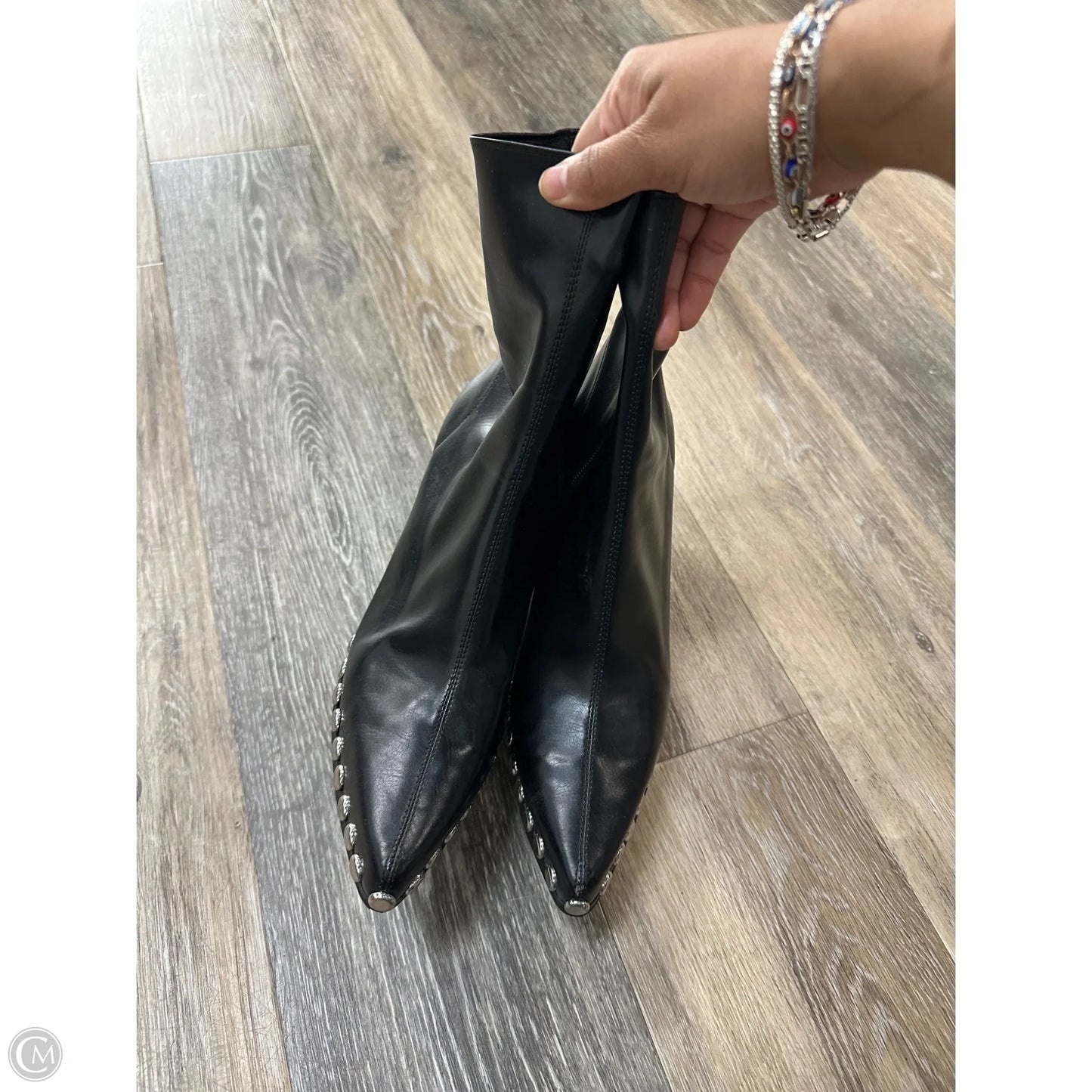 Boots Ankle Heels By Jeffrey Campbell In Black, Size: 9.5