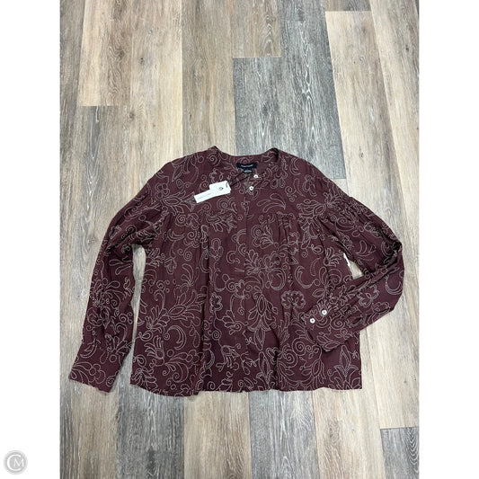 Blouse Long Sleeve By Sanctuary In Brown, Size: L